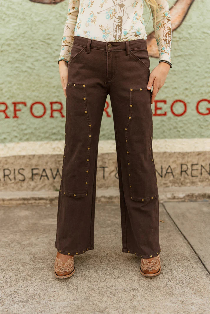 Brass and Suede Pants