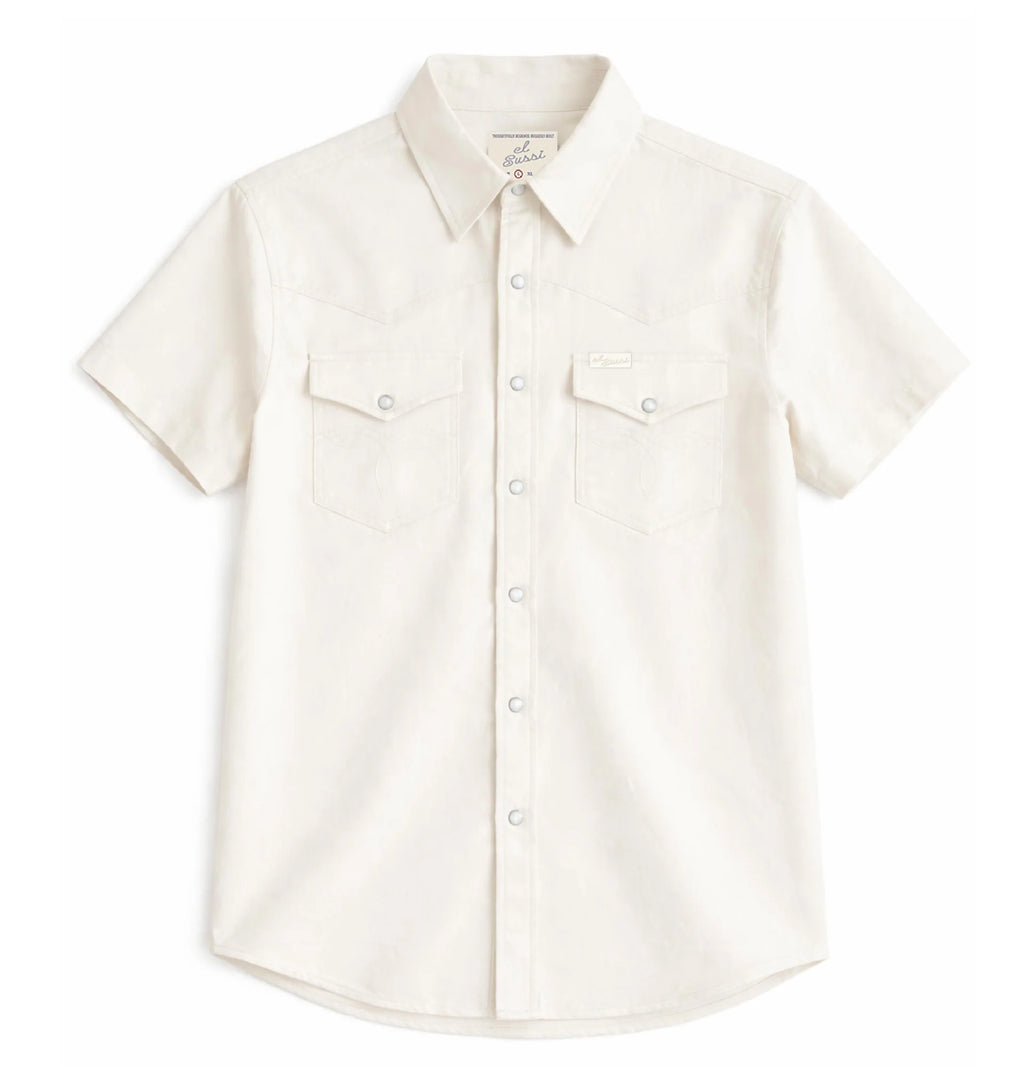 Pickett Short Sleeve Pearl Snap- Ivory