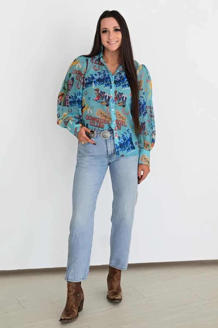 Cowgirl Collage Blouse