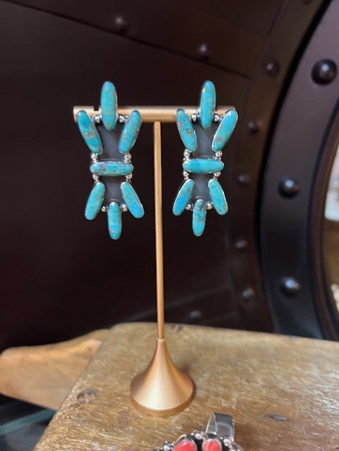 Turquoise Starburst Earrings