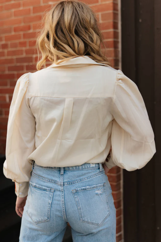 Ivory Horse Embro Blouse