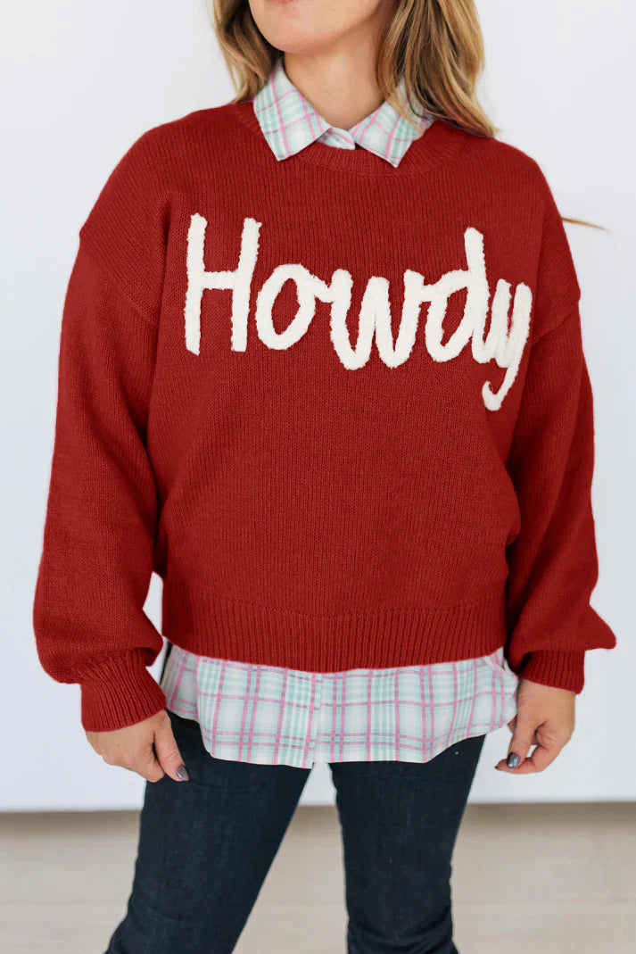 Howdy Red Sweater