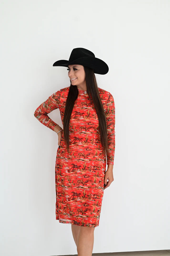 Western Mesh Dress