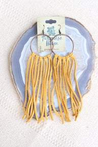 Mustard Fringe Earrings