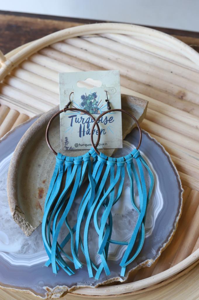 Turquoise Fringe Earrings